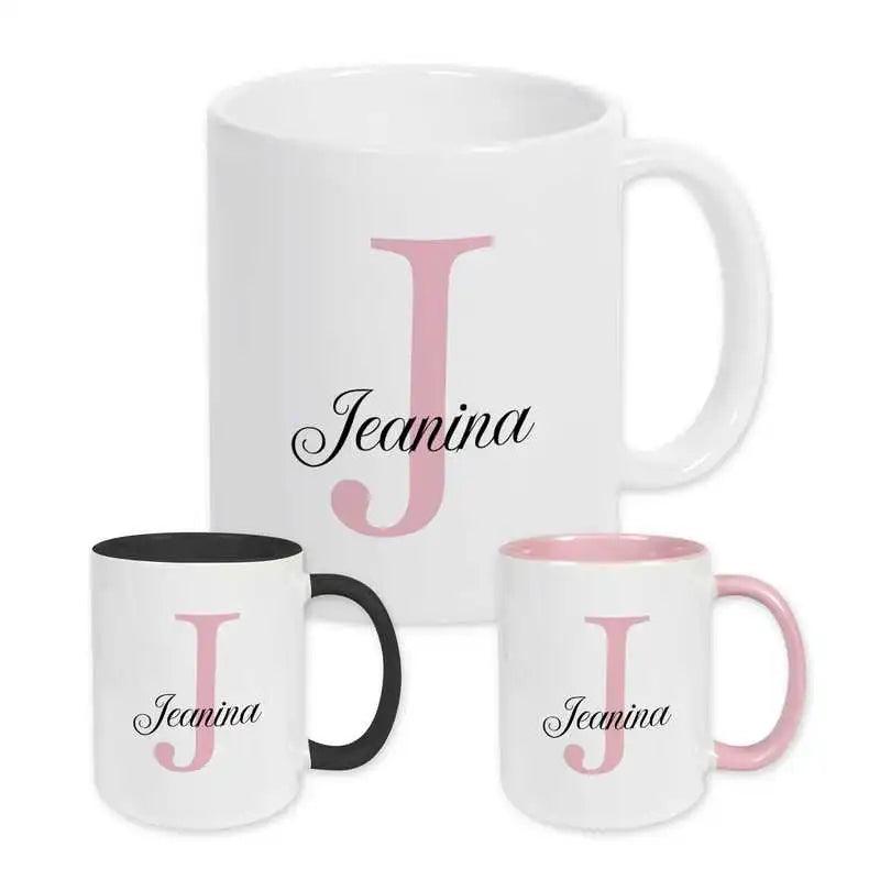 Keramik Tasse mit Namen | Motiv 3 | Jeanina - Druckerino