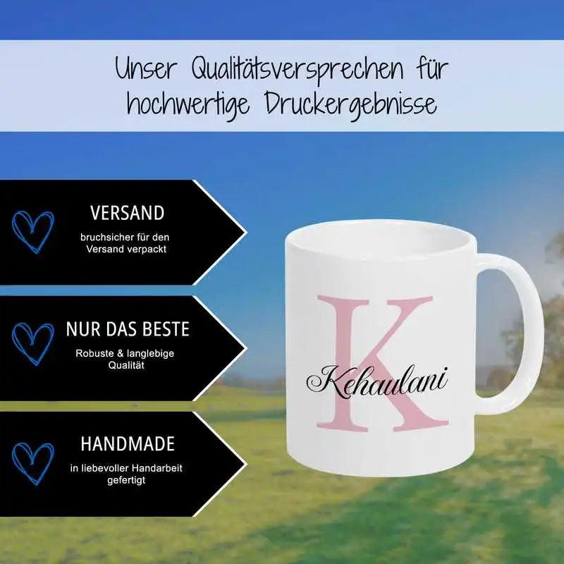 Keramik Tasse mit Namen | Motiv 3 | Kehaulani - Druckerino