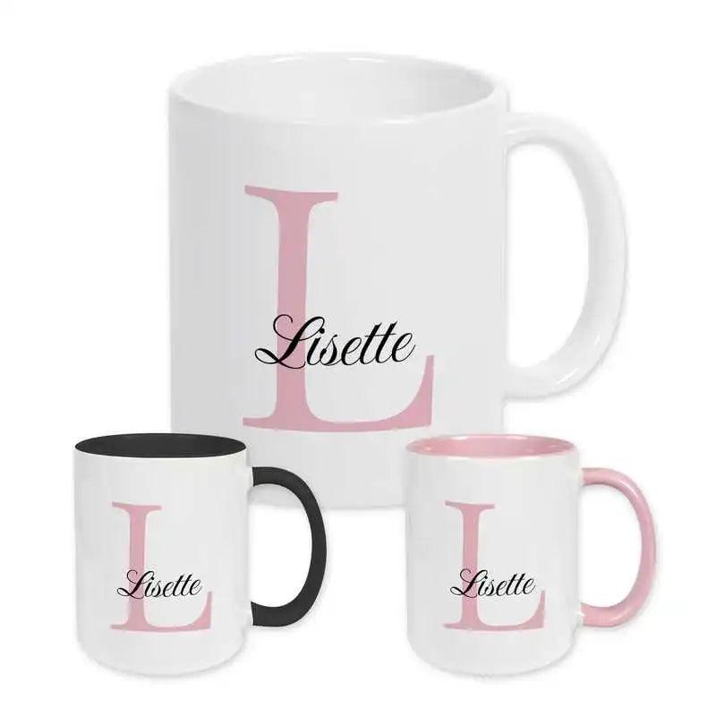 Keramik Tasse mit Namen | Motiv 3 | Lisette - Druckerino