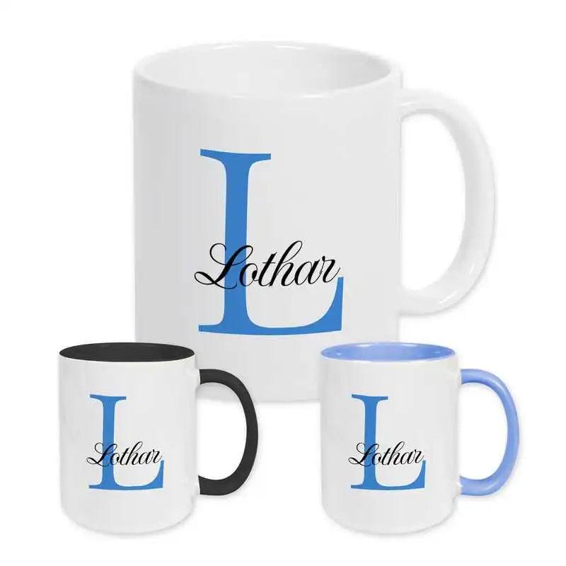 Keramik Tasse mit Namen | Motiv 3 | Lothar - Druckerino
