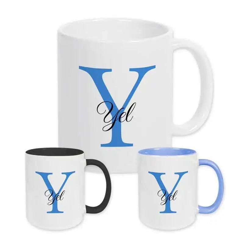 Keramik Tasse mit Namen | Motiv 3 | Yel - Druckerino