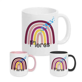 Keramik Tasse mit Namen | Motiv 4 | Flores - Druckerino