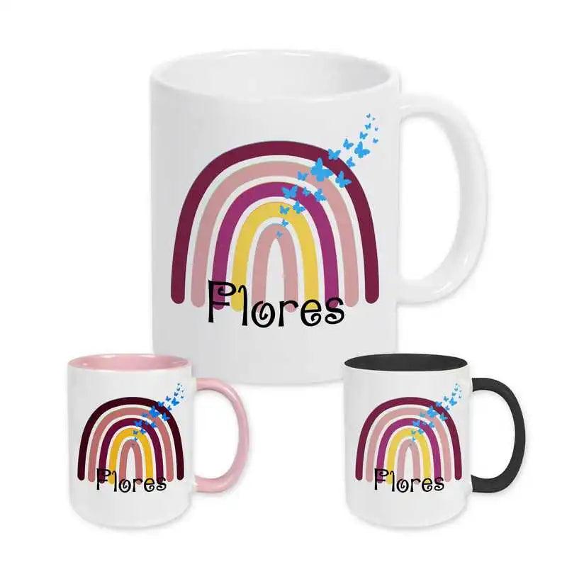 Keramik Tasse mit Namen | Motiv 4 | Flores - Druckerino