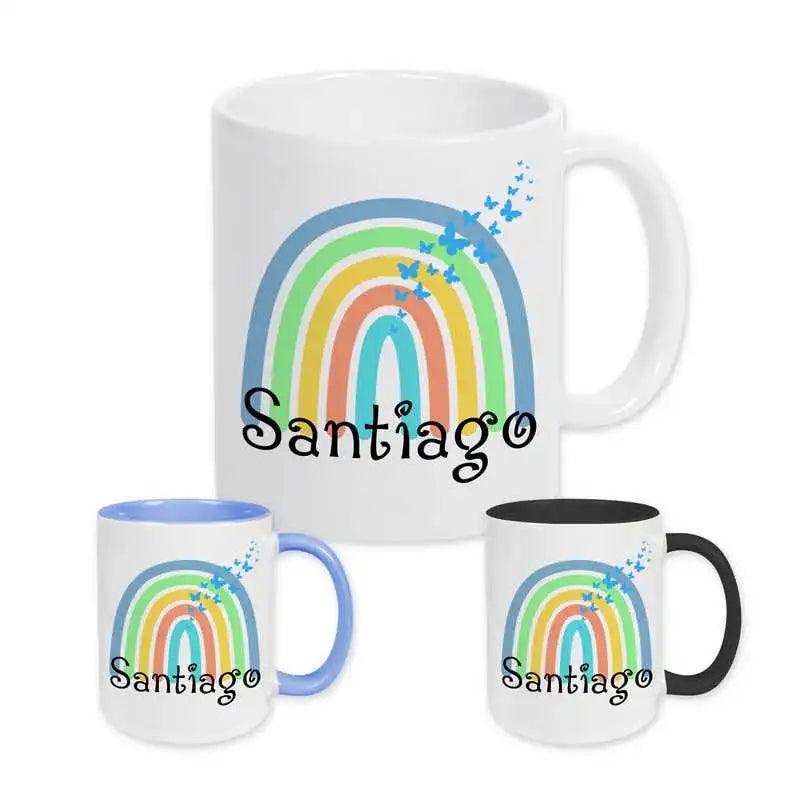 Keramik Tasse mit Namen | Motiv 4 | Santiago - Druckerino