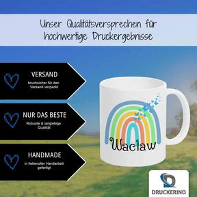 Keramik Tasse mit Namen | Motiv 4 | Waclaw - Druckerino