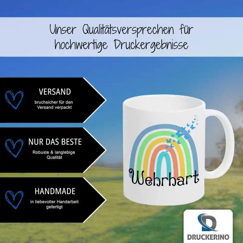 Keramik Tasse mit Namen | Motiv 4 | Wehrhart - Druckerino