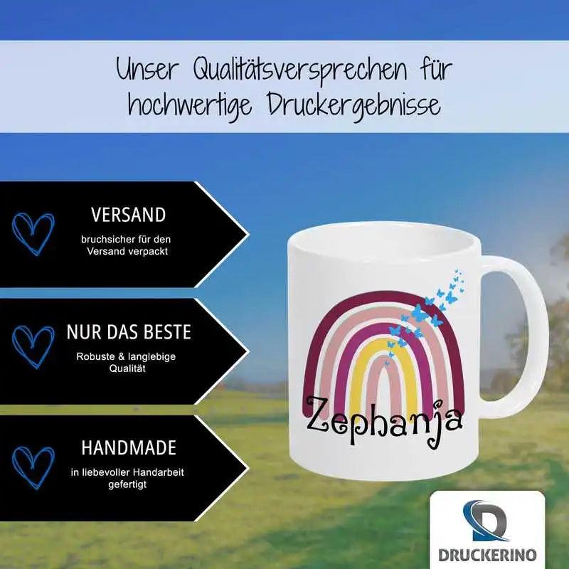 Keramik Tasse mit Namen | Motiv 4 | Zephanja - Druckerino