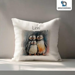Kinder Kissen | Pinguin-Freunde 40x40 cm - Druckerino