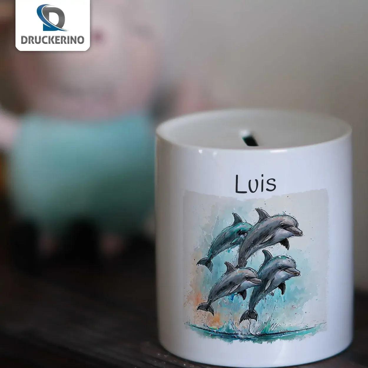 Kinder Spardose | Delfin-Abenteuer - Druckerino