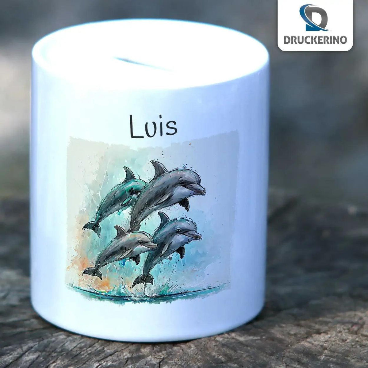 Kinder Spardose | Delfin-Abenteuer - Druckerino