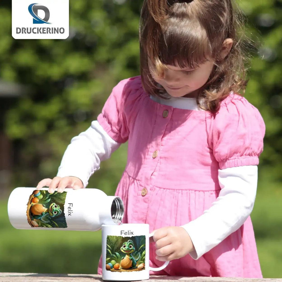 Kinder Trinkflasche Abenteuer Dinosaurier - Druckerino