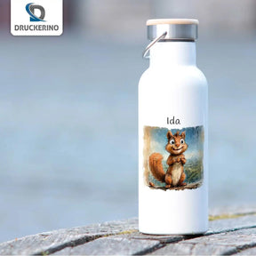 Kinder Trinkflasche Abenteuer Eichhörnchen - Druckerino