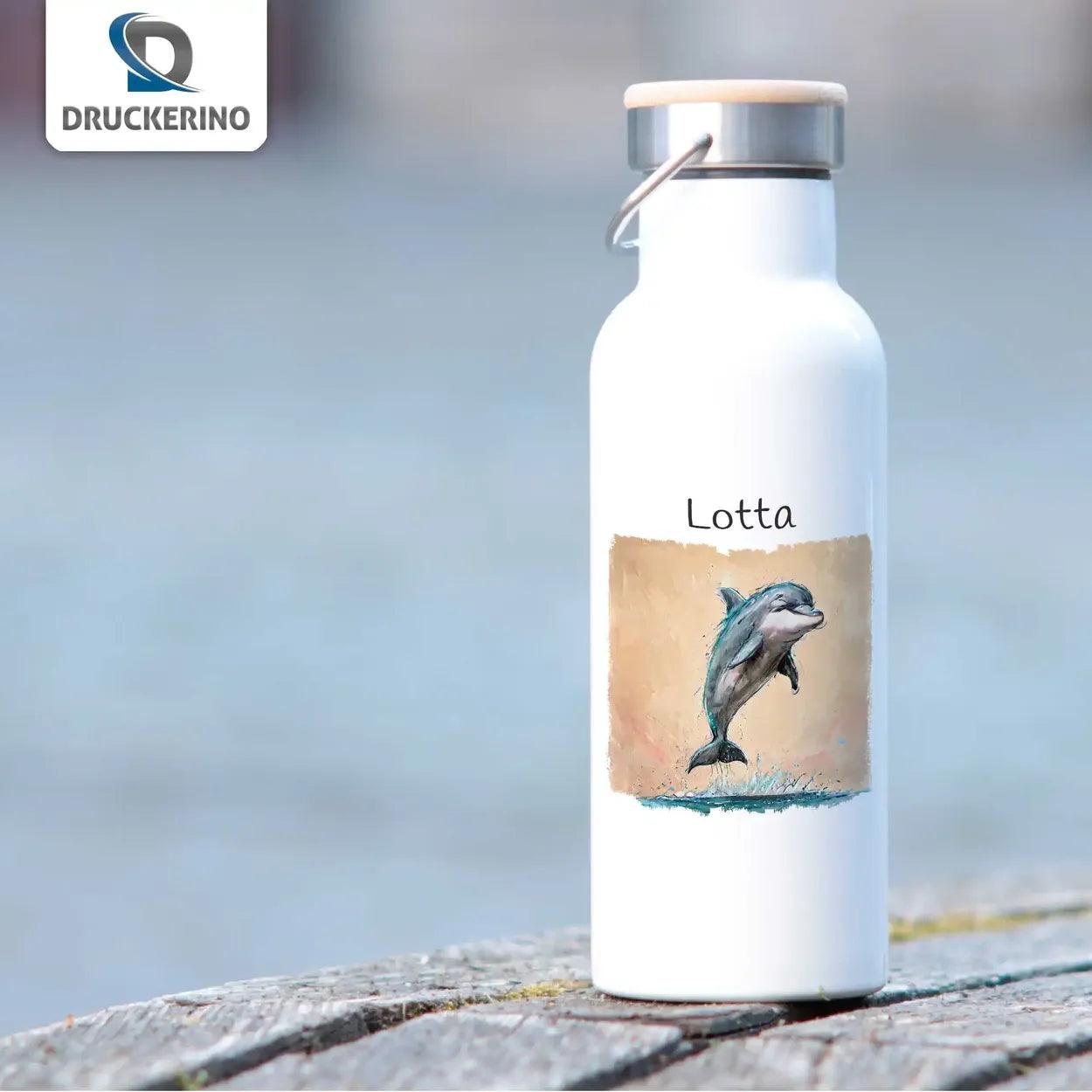 Kinder Trinkflasche Delphin - Druckerino