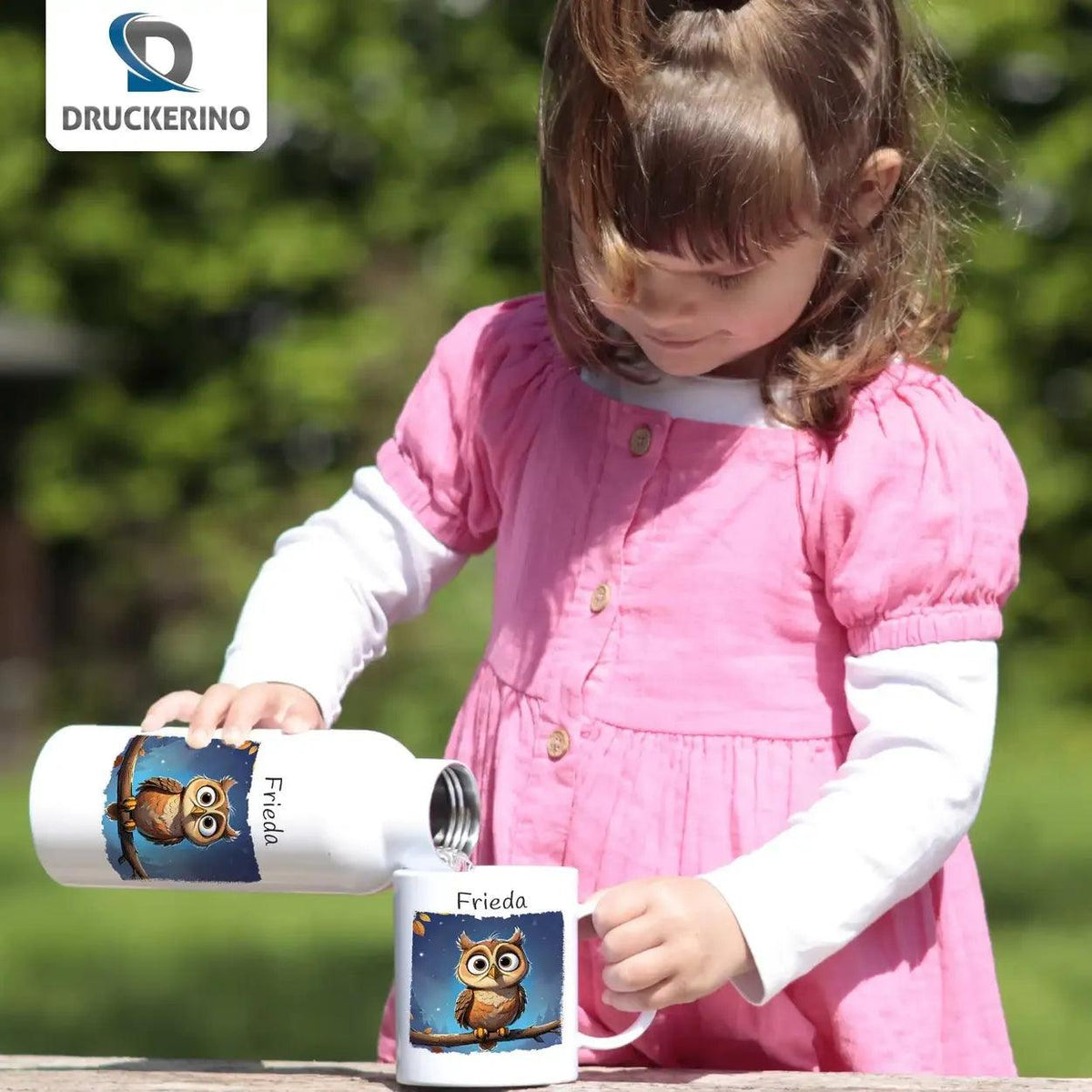 Kinder Trinkflasche Eulenabenteuer - Druckerino