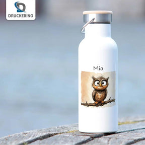 Kinder Trinkflasche Eulenblick - Druckerino