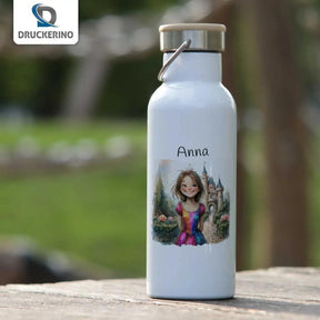 Kinder Trinkflasche Fantasiewelt - Druckerino