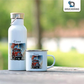 Kinder Trinkflasche Feuerwehrheld - Druckerino