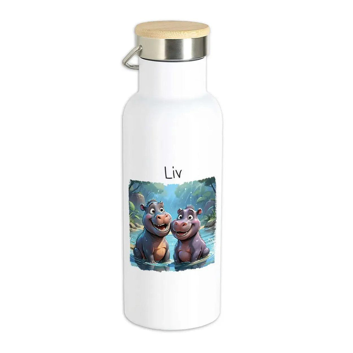 Kinder Trinkflasche Flusspferd-Pärchen - Druckerino