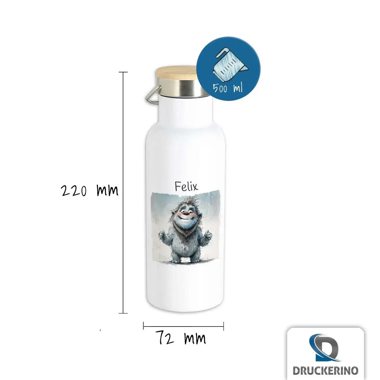 Kinder Trinkflasche Freches Kuschelmonster - Druckerino