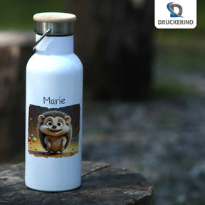 Kinder Trinkflasche Glücklicher Igel - Druckerino
