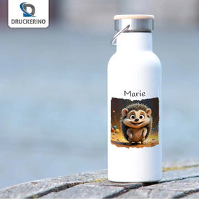 Kinder Trinkflasche Glücklicher Igel - Druckerino