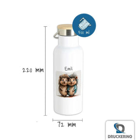 Kinder Trinkflasche Igel-Freundschaft - Druckerino
