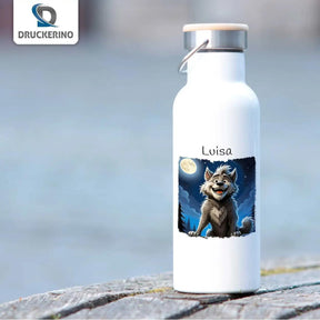 Kinder Trinkflasche Mondwolf - Druckerino