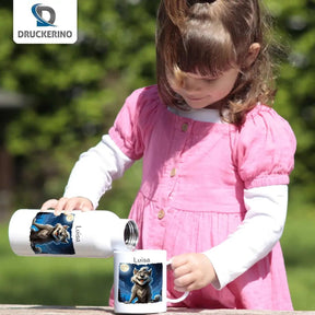 Kinder Trinkflasche Mondwolf - Druckerino