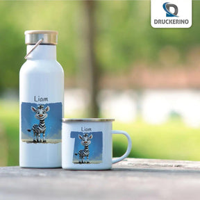 Kinder Trinkflasche Oasenfreund Zebra - Druckerino
