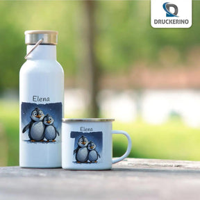 Kinder Trinkflasche Pinguin-Abenteuer - Druckerino