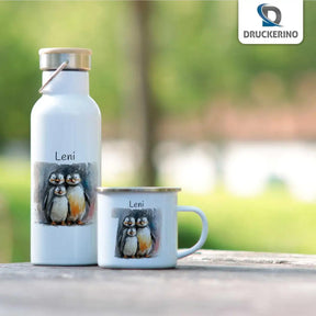 Kinder Trinkflasche Pinguin-Freunde - Druckerino