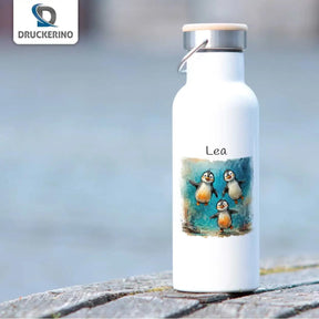 Kinder Trinkflasche Pinguin-Power - Druckerino