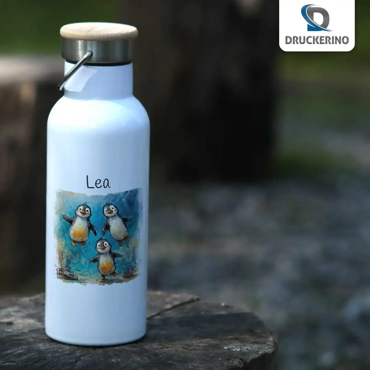 Kinder Trinkflasche Pinguin-Power - Druckerino