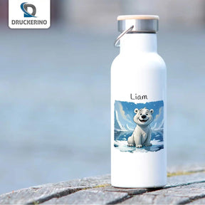 Kinder Trinkflasche Polarbär - Druckerino
