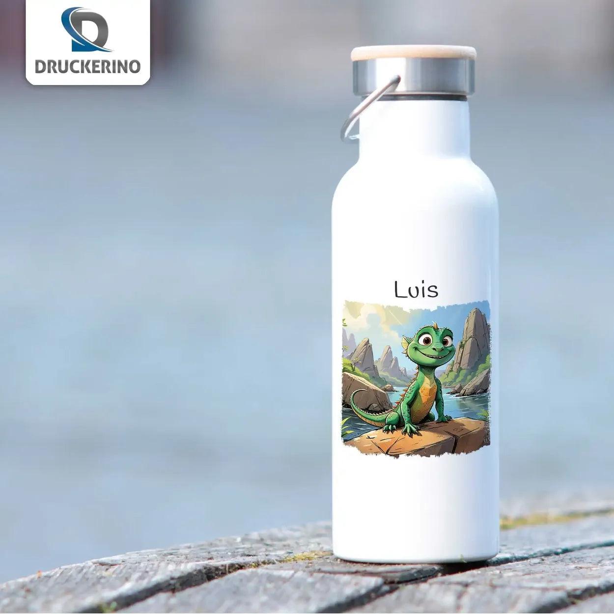 Kinder Trinkflasche Reptilienfreund Luis - Druckerino