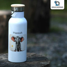 Kinder Trinkflasche Träumender Elefant - Druckerino