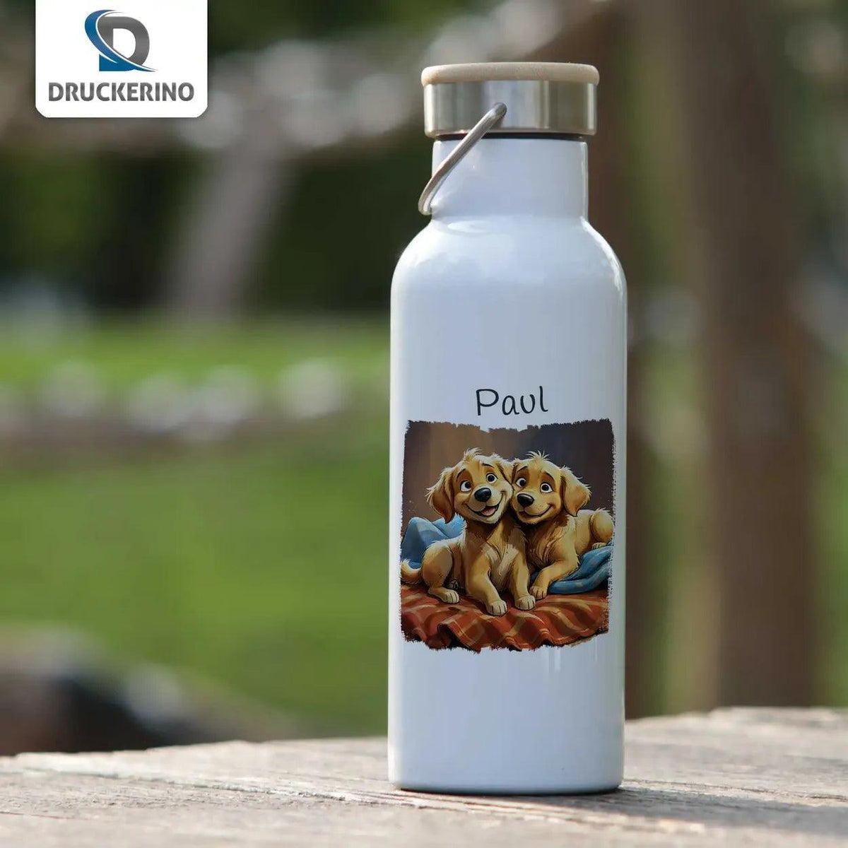 Kinder Trinkflasche Welpenfreunde - Druckerino