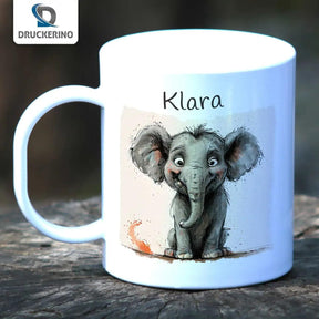 Kindertasse mit Namen | Elefantenzauber - Druckerino