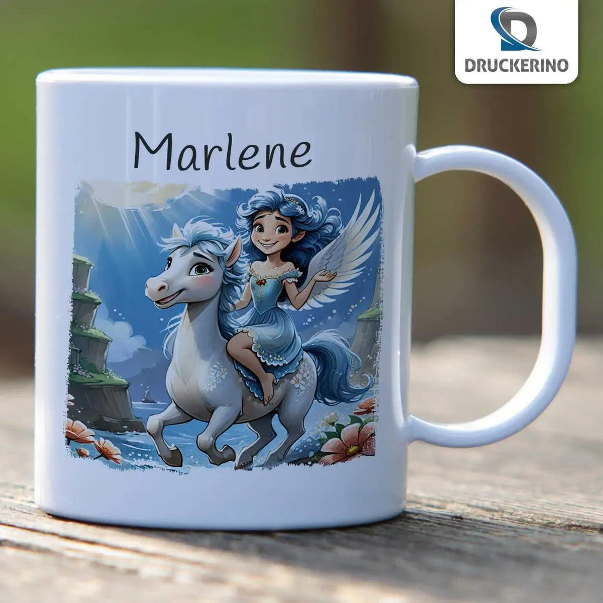 Kindertasse mit Namen | Feenabenteuer - Druckerino