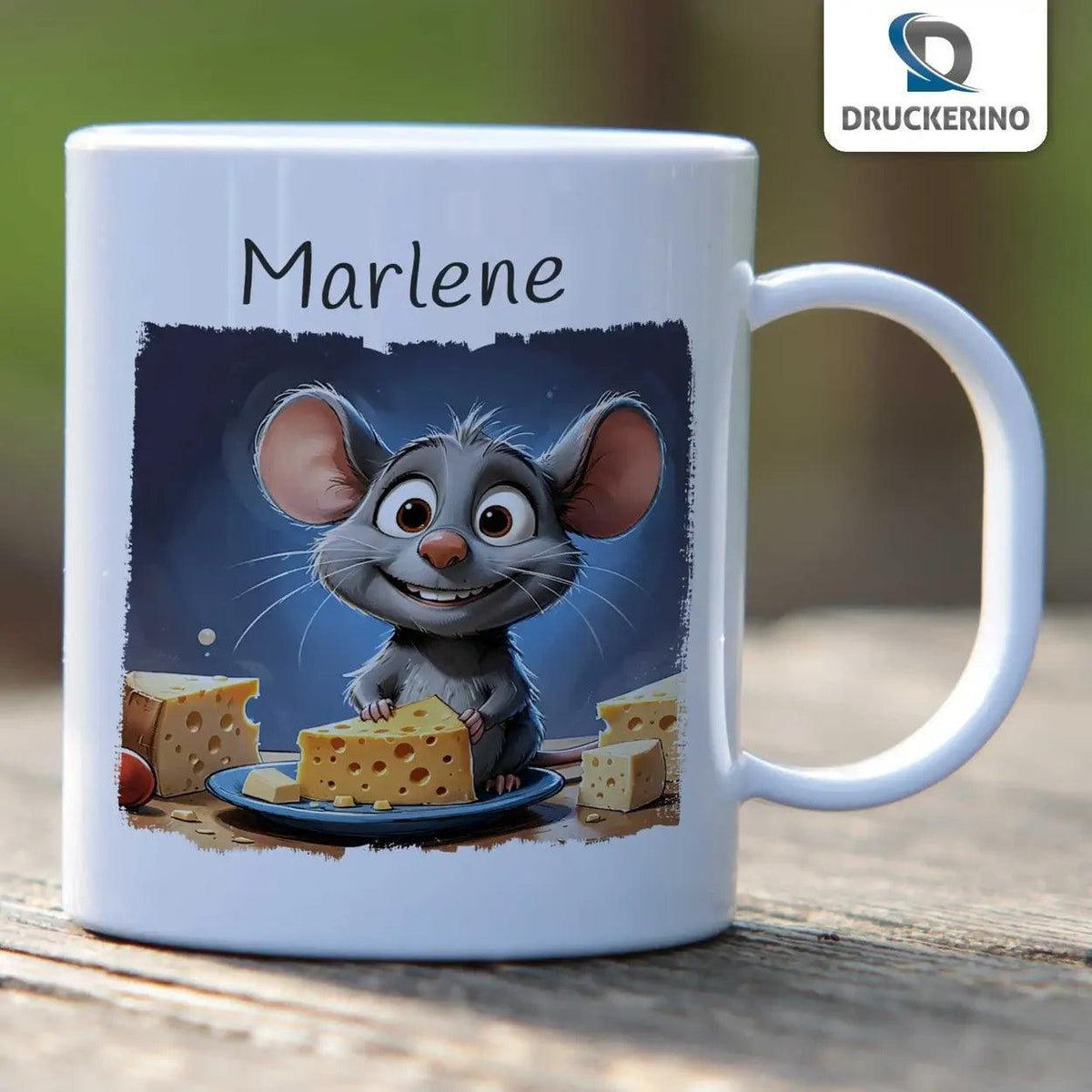 Kindertasse mit Namen | Mäuseabenteuer - Druckerino