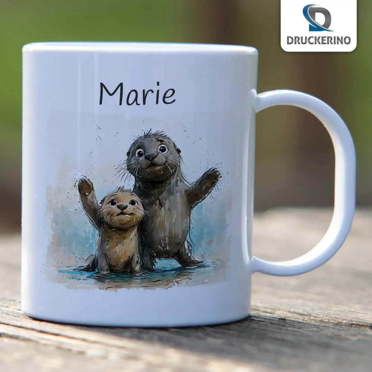 Kindertasse mit Namen | Otterfreunde-Abenteuer - Druckerino