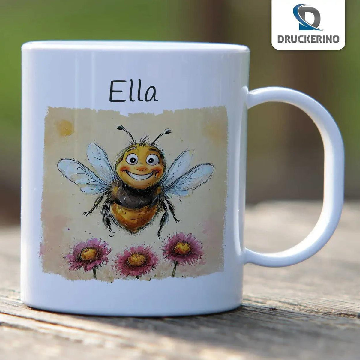 Kindertasse mit Namen | Summendes Glück - Druckerino