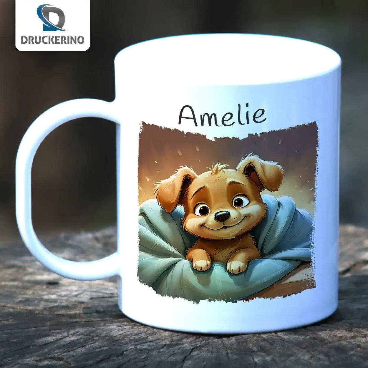 Kindertasse mit Namen | Weltenentdecker Welpen | 320ml - Druckerino