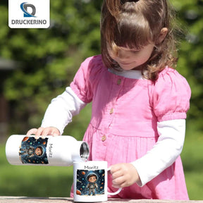 Kindertasse mit Namen | Weltraumabenteurer - Druckerino