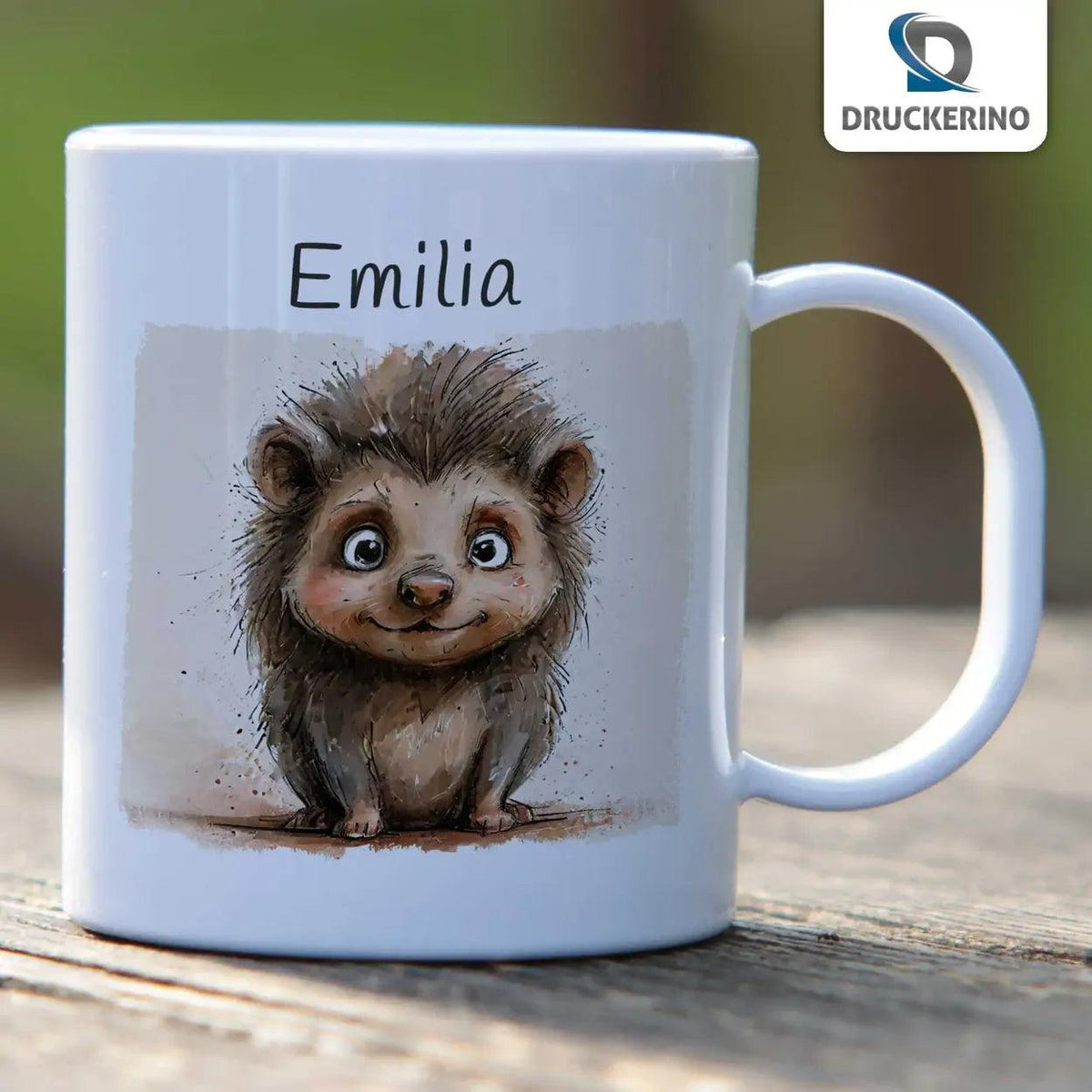Kindertasse mit Namen | Zauberigel Abenteuer - Druckerino