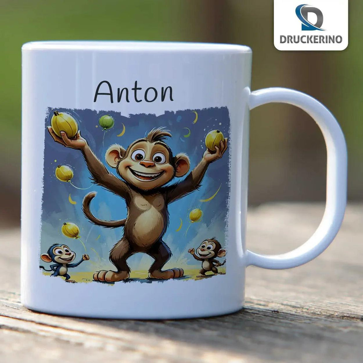Kindertasse | Affenspaß im Dschungel | 320ml - Druckerino