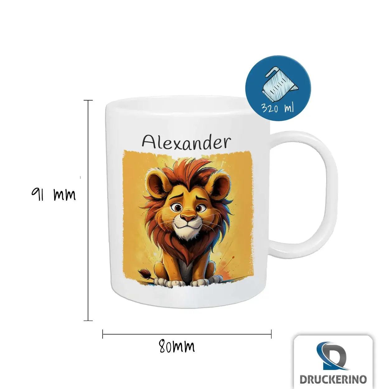 Kindertasse | Löwenstarker Morgengruß | 320ml - Druckerino