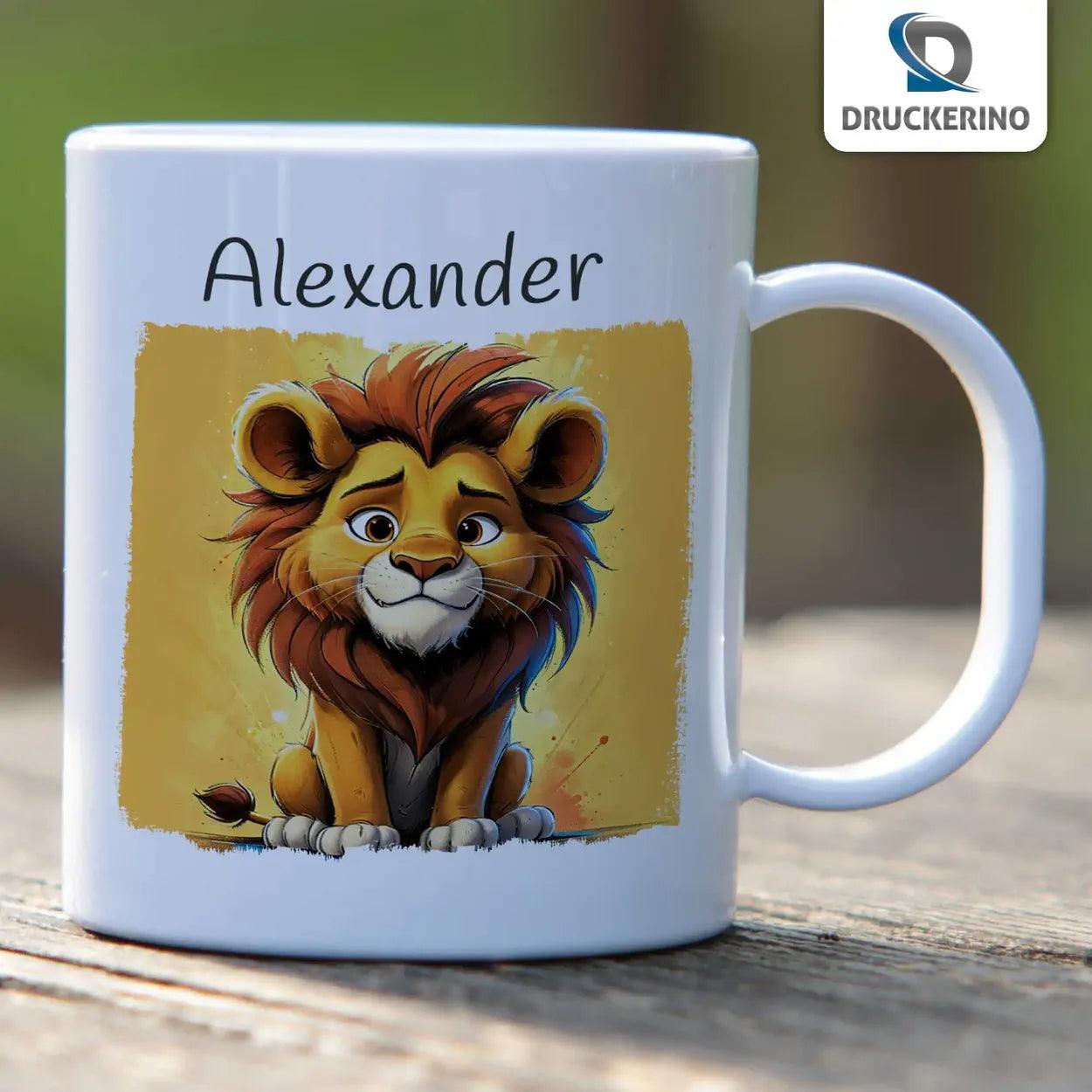 Kindertasse | Löwenstarker Morgengruß | 320ml - Druckerino