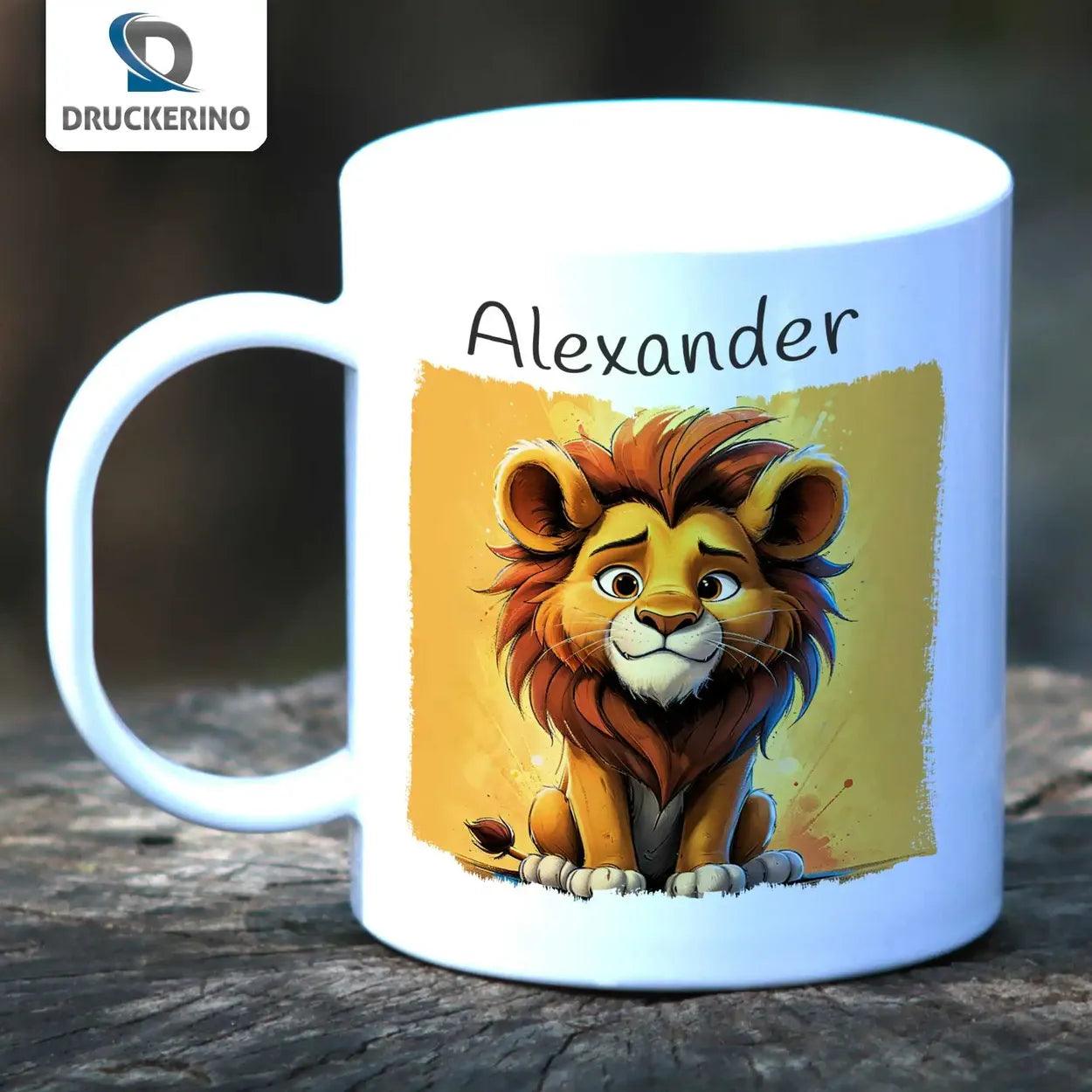Kindertasse | Löwenstarker Morgengruß | 320ml - Druckerino