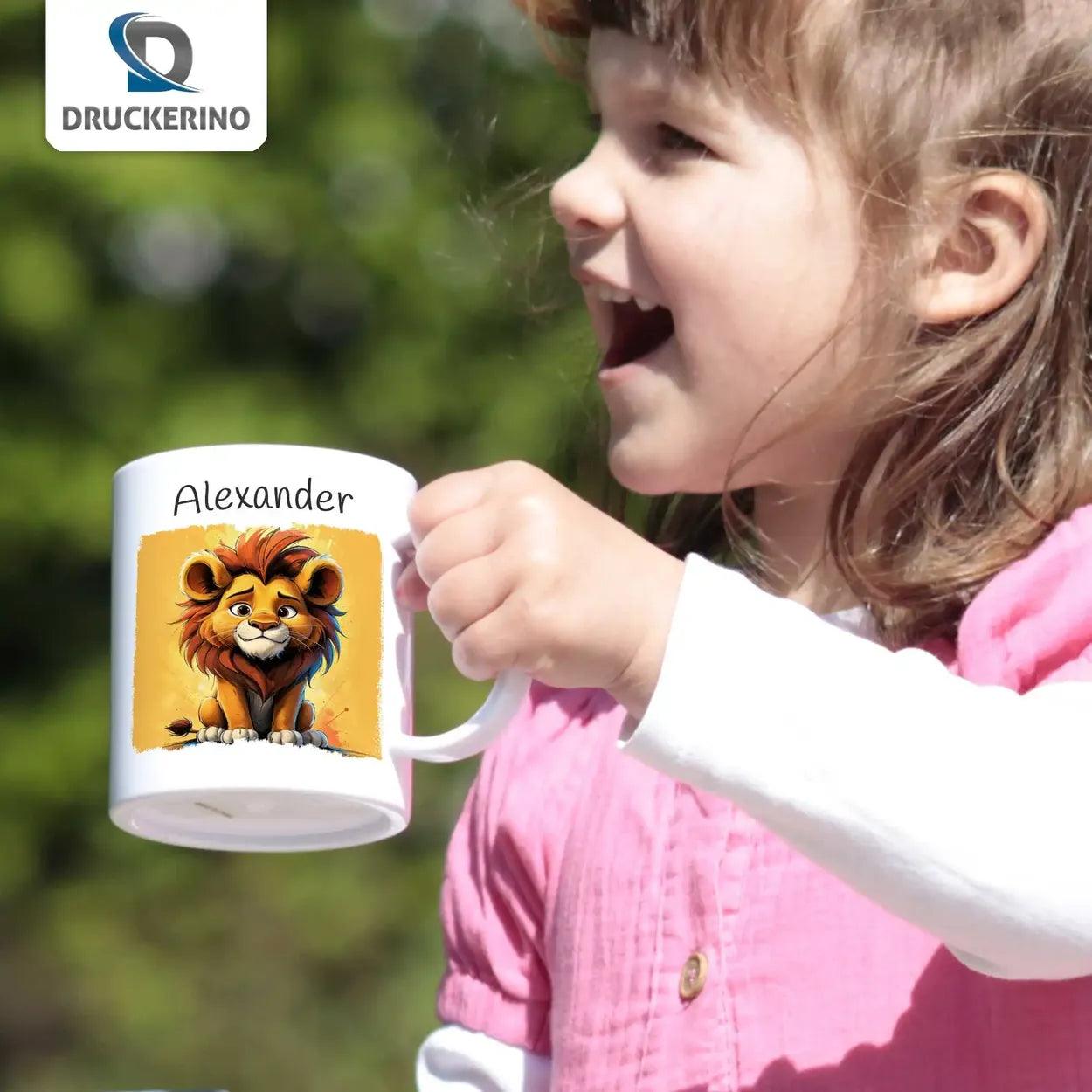 Kindertasse | Löwenstarker Morgengruß | 320ml - Druckerino